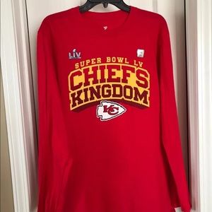🆕 Chiefs LV Superbowl Chiefs Kingdom Fanatics L/S Tshirt